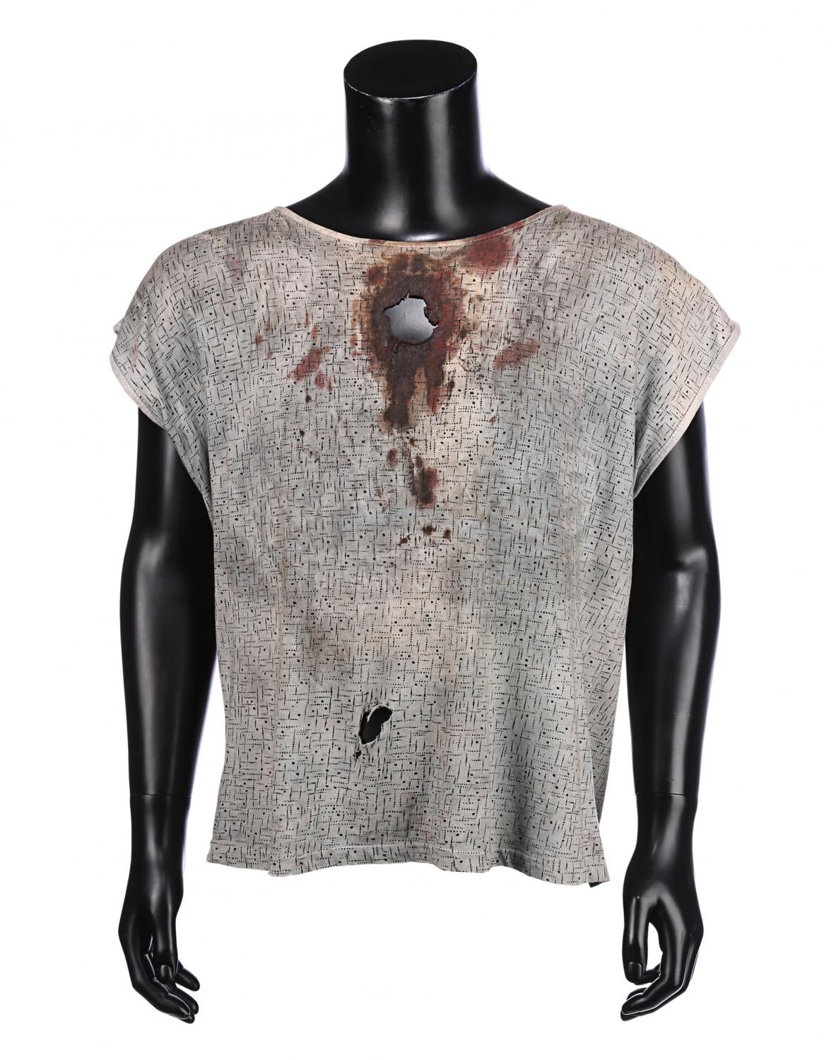 Lot 815 The Terminator 1984 The Terminator S Arnold Schwarzenegger Bloodied T Shirt Price Estimate 5000 7000