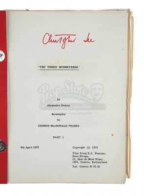 Lot #820 - THE THREE MUSKETEERS (1973) - Sir Christopher Lee's Personal Annotated Shooting Script