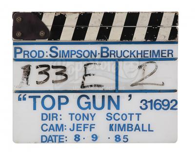 Lot #828 - TOP GUN (1986) - Production-used Clapperboard