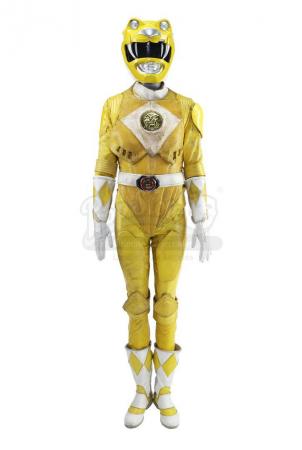 Lot #499 - MIGHTY MORPHIN' POWER RANGERS: THE MOVIE (1995) - Yellow Ranger (Karan Ashley) Costume with Light-up Helmet