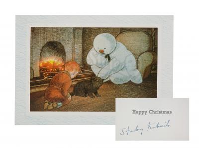 Lot #874 - VARIOUS PRODUCTIONS - Stanley Kubrick Signed Snowman Card