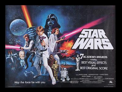 Lot #435 - STAR WARS: A NEW HOPE (1977) - UK Quad, 1977