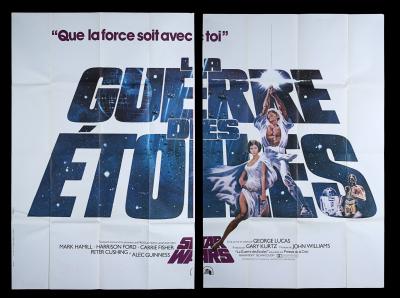 Lot #438 - STAR WARS: A NEW HOPE (1977) - French Two Panel 'Double Grande' Affiche, 1977