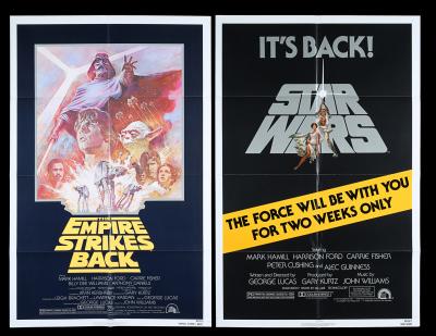 Lot #442 - STAR WARS: A NEW HOPE (1977) - Two US One-Sheets, 1981