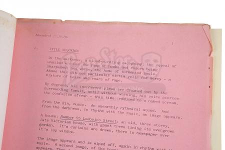 Lot #174 - HELLRAISER (1987) - Geoff Portass' Personal Filming Script and Behind-the-scenes Photos - 4