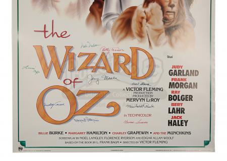 Lot #1095 - The Wizard Of Oz (1939) - Cast Autographed Poster - 2