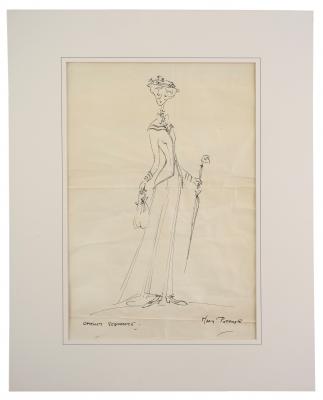 Lot #239 - MARY POPPINS (1964) - Hand-drawn Tony Walton "Mary Poppins" Preliminary Concept Sketch