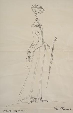 Lot #239 - MARY POPPINS (1964) - Hand-drawn Tony Walton "Mary Poppins" Preliminary Concept Sketch - 2
