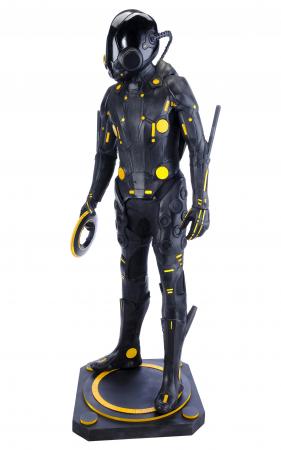 Lot #387 - TRON LEGACY (2010) - Black Guard Costume Display Assembled From Production-made Components - 3
