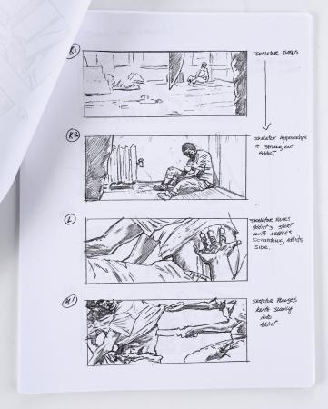 Lot #582 - THE FIRST PURGE (2018) - Director Gerard McMurray's Early Draft Script and Hand-drawn Storyboards - 10