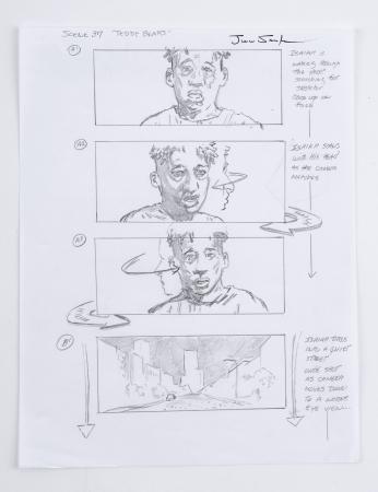 Lot #582 - THE FIRST PURGE (2018) - Director Gerard McMurray's Early Draft Script and Hand-drawn Storyboards - 11