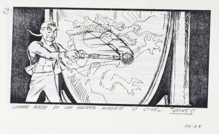 Lot #654 - INDIANA JONES AND THE TEMPLE OF DOOM (1984) - Set of Three Production-used Small-size Storyboard Packets - 14