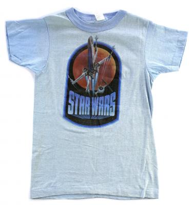 Lot #988 - STAR WARS: A NEW HOPE (1977) - Charles Lippincott Collection: X-wing and TIE Fighter Ralph McQuarrie Logo Crew T-shirt