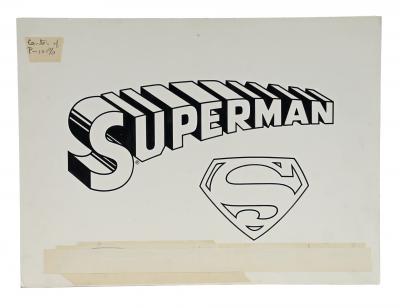 Lot #1028 - SUPERMAN FRANCHISE (1978 - 1987) - Hand-drawn Title Card Concept Sketch