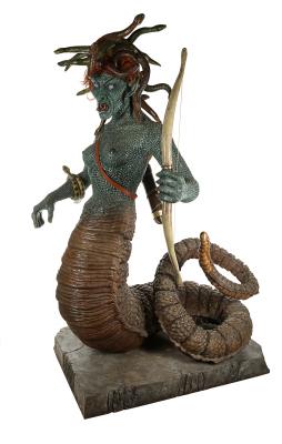 Lot #155 - CLASH OF THE TITANS (1981) - Ray Harryhausen-autographed  Life-size Medusa Statue