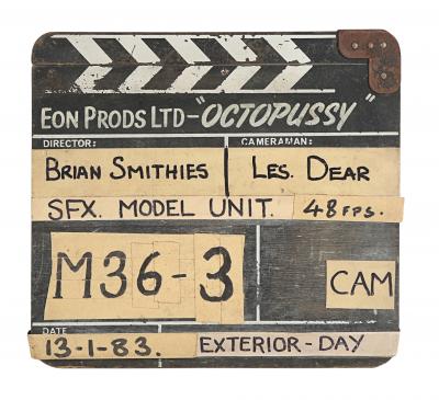Lot #203 - JAMES BOND: OCTOPUSSY (1983) - Model Unit Clapperboard