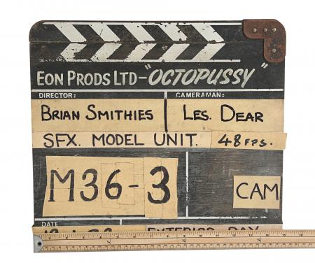 Lot #203 - JAMES BOND: OCTOPUSSY (1983) - Model Unit Clapperboard - 5