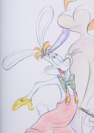 Lot #398 - WHO FRAMED ROGER RABBIT (1988) - Hand-drawn Richard Williams Roger Rabbit, Jessica Rabbit, and Baby Herman Concept Illustration - 4