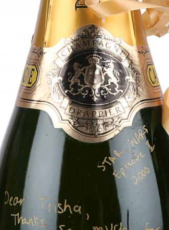 Lot #912 - STAR WARS: ATTACK OF THE CLONES (2002) - Trisha Biggar Collection: Natalie Portman Autographed Champagne Bottle - 4