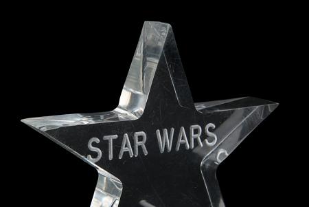 Lot #934 - STAR WARS: A NEW HOPE (1977) - John Mollo's Personal Lucite Star Crew Gift - 6