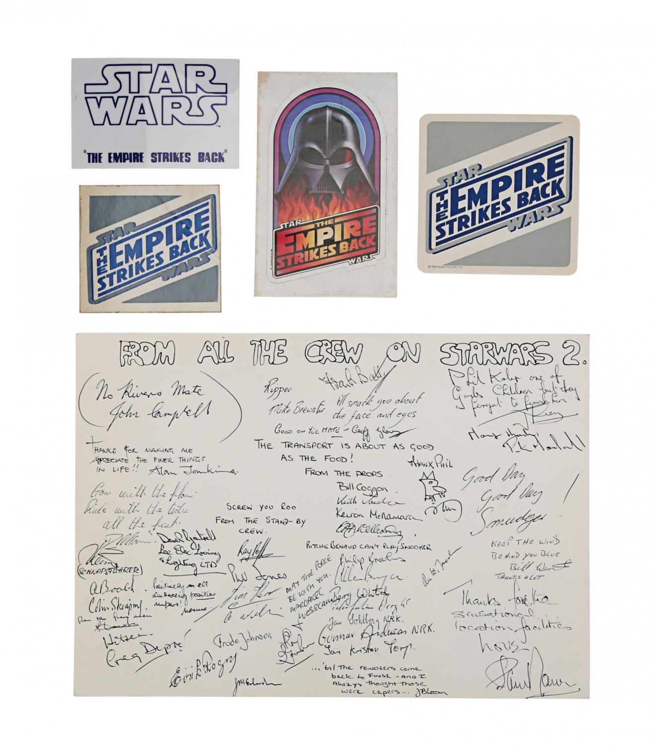 Lot #943 - STAR WARS: THE EMPIRE STRIKES BACK (1980) - Philip Kohler  Collection: Crew-autographed 