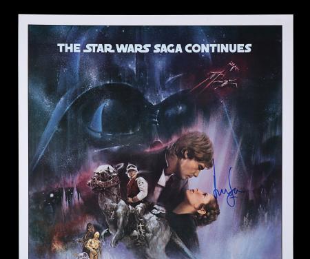 Lot #957 - STAR WARS: THE EMPIRE STRIKES BACK (1980) - Harrison Ford-Signed Style "A" "Gone with the Wind" One-Sheet - 2