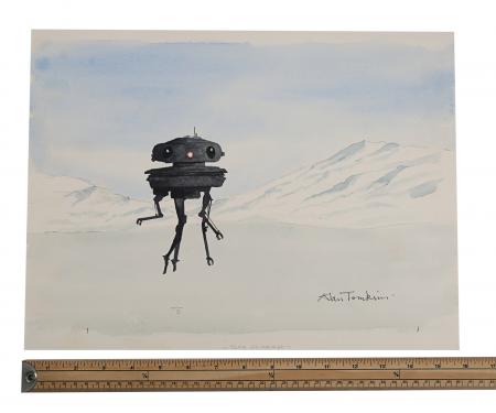 Lot #961 - STAR WARS: THE EMPIRE STRIKES BACK (1980) - Alan Tomkins Hand-painted Imperial Probe Droid on Hoth - 6