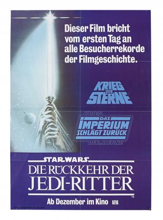 Lot #962 - STAR WARS: RETURN OF THE JEDI (1983) - Howard Kazanjian Collection: German Advance Teaser A1 Poster