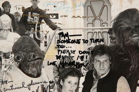 Lot #973 - STAR WARS: RETURN OF THE JEDI (1983) - Harrison Ford, Carrie Fisher, Mark Hamill, Richard Marquand And Main Cast Autographed Photograph - 2