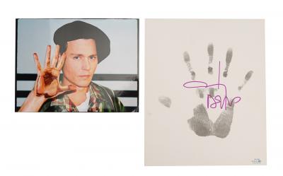 Lot #1040 - VARIOUS PRODUCTIONS - Johnny Depp-autographed Handprint