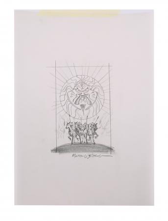 Lot #1045 - TEENAGE MUTANT NINJA TURTLES III (1993) - Pair of Hand-drawn Morgan Weistling Poster Concept Sketches - 4