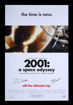 Lot #2 - 2001: A SPACE ODYSSEY (1968) - US One-Sheet Autographed by Keir Dullea and Gary Lockwood, 2001