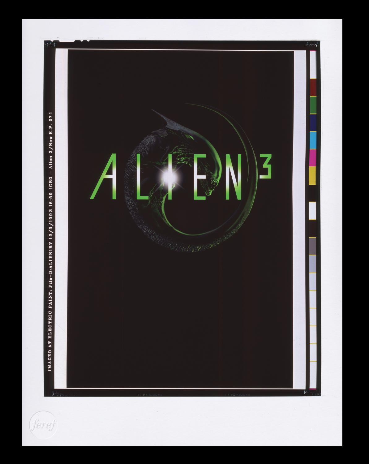 Lot #18 - ALIEN 3 (1992) - FEREF ARCHIVE: Original Transparency with 1 ...