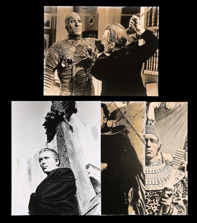Lot #94 - DRACULA (1958), THE MUMMY (1959) - Bray Studios Collection: Four Production Stills of Christopher Lee