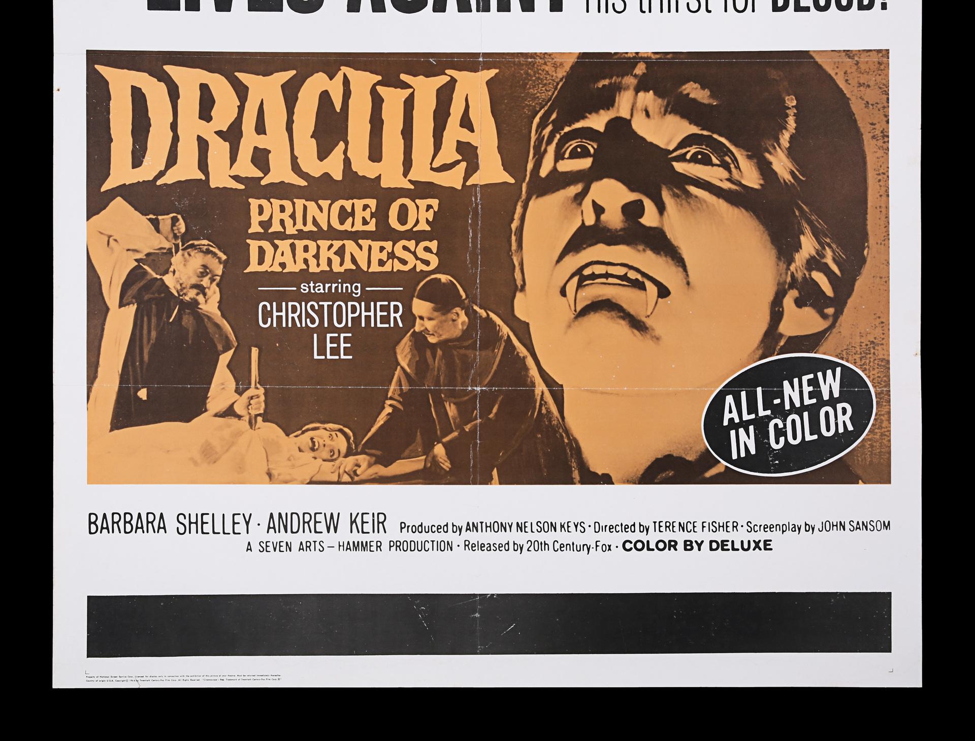 Lot #97 - THE CURSE OF FRANKENSTEIN (1957) AND DRACULA PRINCE OF ...