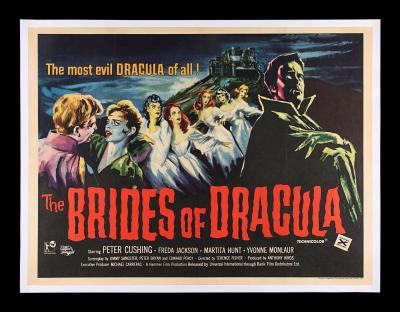 Lot #105 - THE BRIDES OF DRACULA (1960) - UK Quad, 1960