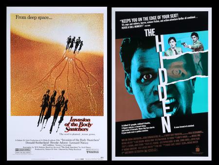 Lot #141 - INVASION OF THE BODY SNATCHERS (1978) AND THE HIDDEN (1987) - Bryan Fuller Collection: Two US One-Sheets, 1978, 1987
