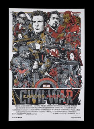 Lot #178 - CAPTAIN AMERICA: CIVIL WAR (2016) - Signed and Hand-Numbered Limited Edition Mondo Print, 2017