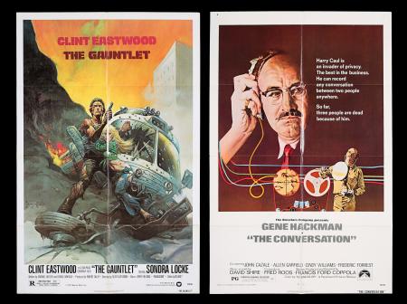 Lot #211 - THE CONVERSATION (1974), THE GAUNTLET (1977) - Two US One-Sheets, 1974, 1977
