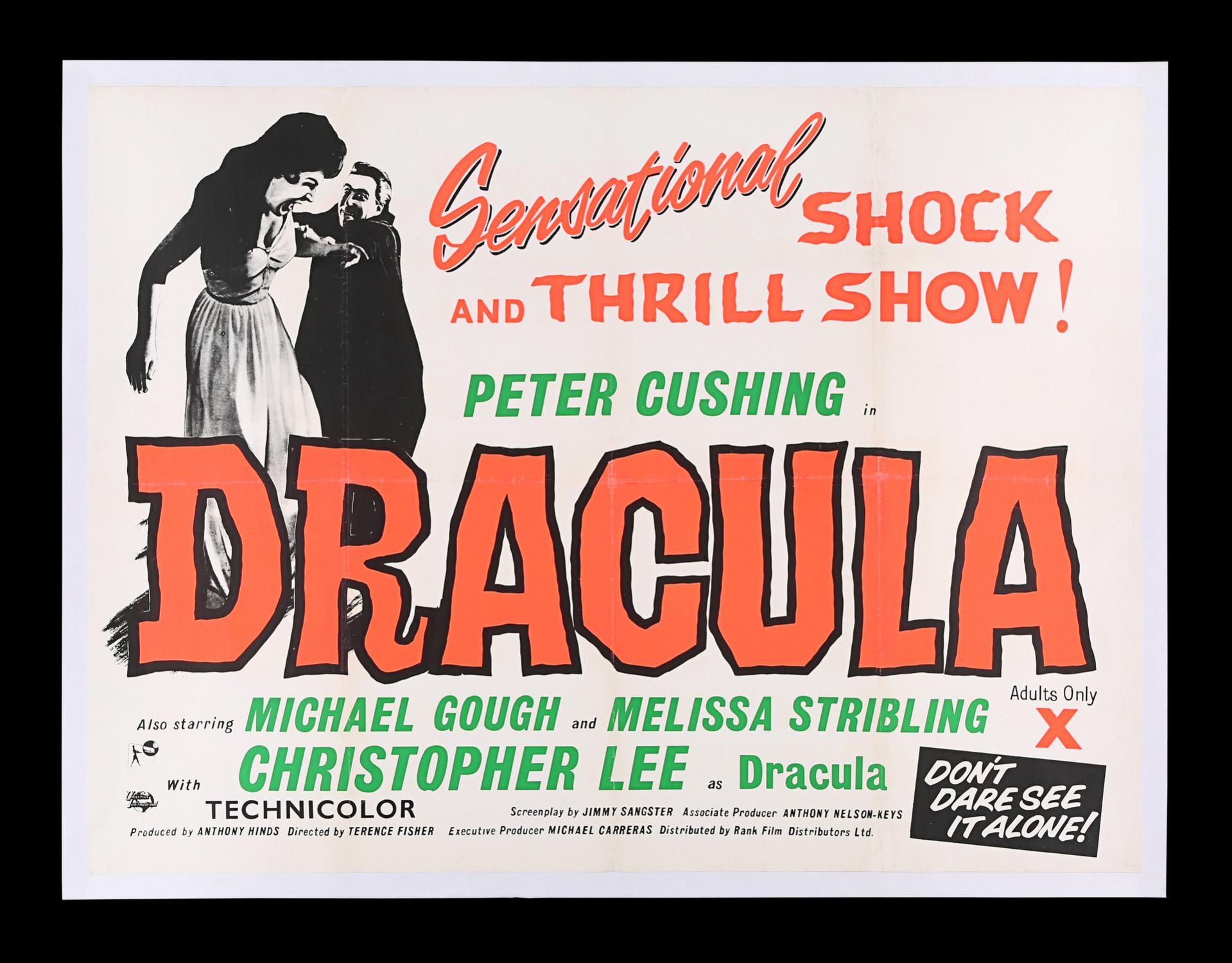 Lot #217 - DRACULA (1958) - UK Quad, 1963