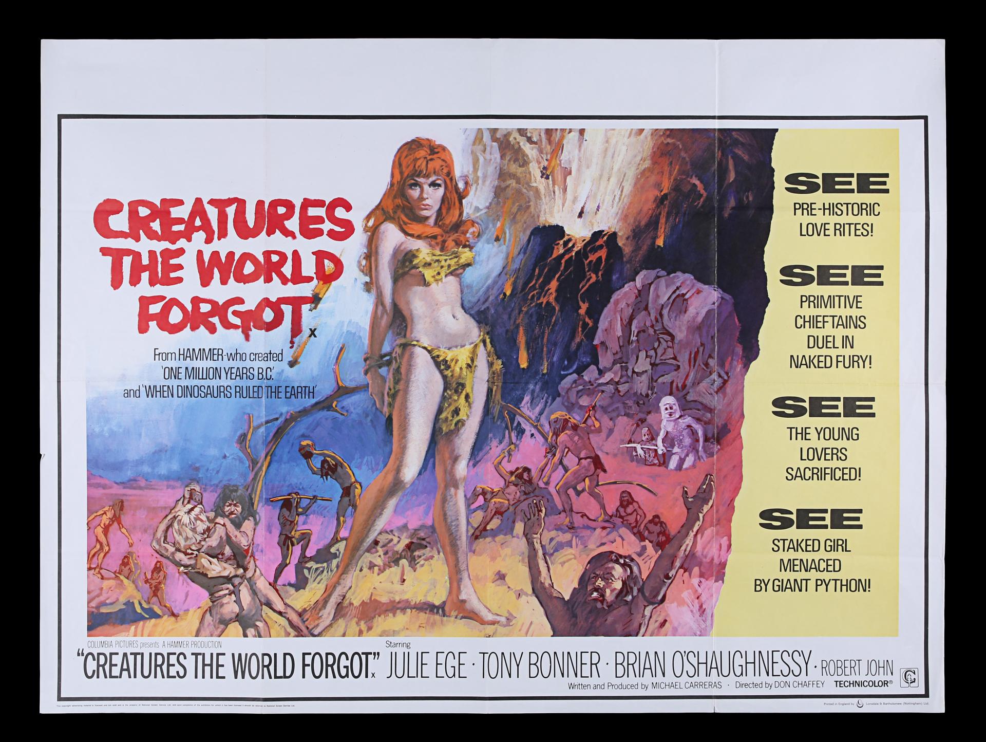 Lot #302 - CREATURES THE WORLD FORGOT (1971) - UK Quad, 1971