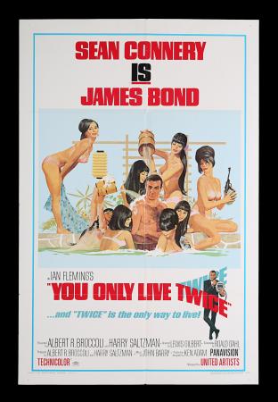 Lot #384 - JAMES BOND: YOU ONLY LIVE TWICE (1967) - US Style C One-Sheet, 1967