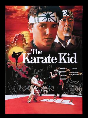 Lot #465 - THE KARATE KID (1983) - Ralph Macchio, Martin Kove and William Zabka Autographed Poster, 1983