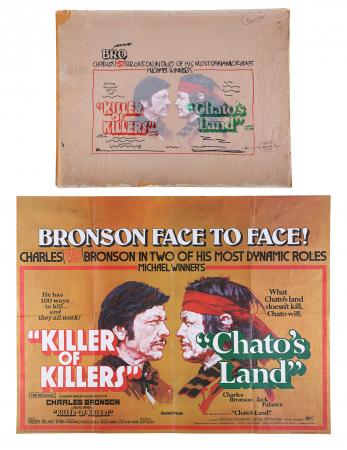 Lot #468 - KILLER OF KILLERS (1972) AND CHATO'S LAND (1972) - Original Film Poster Artwork and Complementing UK Quad, 1972
