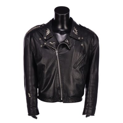 Lot # 2 - PERSONAL ITEMS - Joey Tempest's Silver Studded Leather Jacket