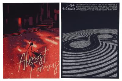 Lot #6 - ALMOST FAMOUS (2000) AND LOST HIGHWAY (1997) - Two Hand-Numbered and Signed Limited Edition Spoke Art Prints by Matt Taylor and Bartosz Kosowski, 2017, 2018