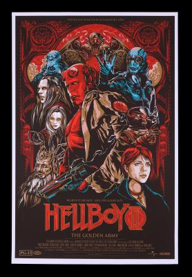 Lot #103 - HELLBOY II: THE GOLDEN ARMY (2008) - Hand-Numbered Limited Edition Alamo Drafthouse Print by Ken Taylor, 2010