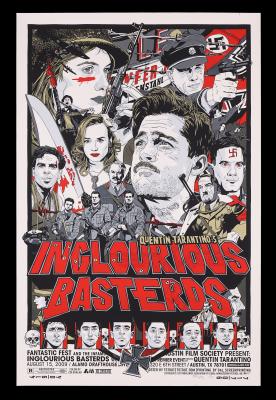 Lot #111 - INGLOURIOUS BASTERDS (2009) - Signed and Hand-Numbered Limited Edition Alamo Drafthouse Print by Tyler Stout, 2009