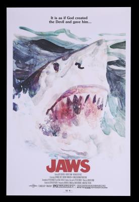 Lot #121 - JAWS (1975) - Hand-Numbered Limited Edition Vice Press and Bottleneck Gallery Print by Tony Stella, 2019