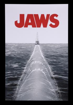 Lot #122 - JAWS (1975) - Hand-Numbered Variant Limited Edition Vice Press and Bottleneck Gallery Print by Doaly, 2020